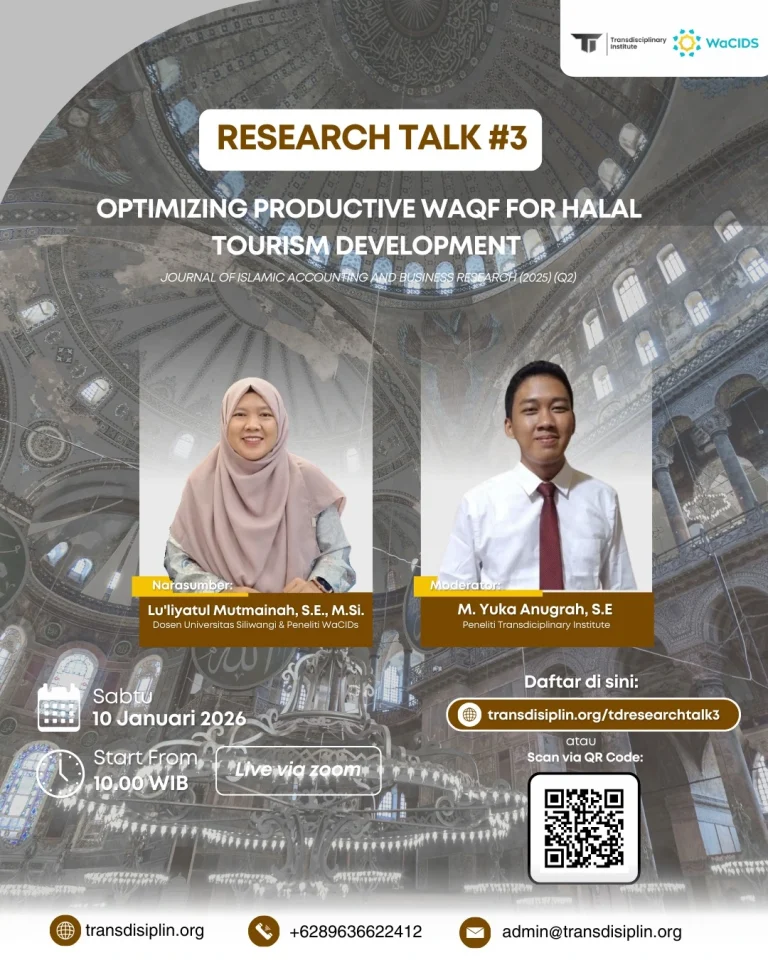 Research Talk #3 Optimizing Productive Waqf for Halal Tourism Development